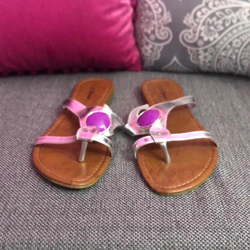 Silver & Purple Sandals 🔮